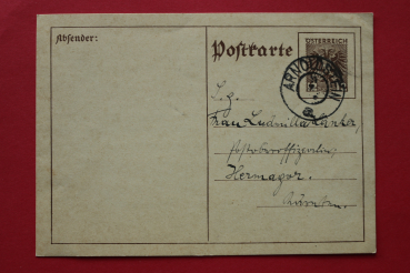 Ganzsache Arnoldstein / 1936 / Postkarte / Kärnten